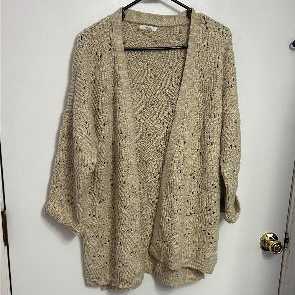 Maurices Tan Open-Front Cardigan